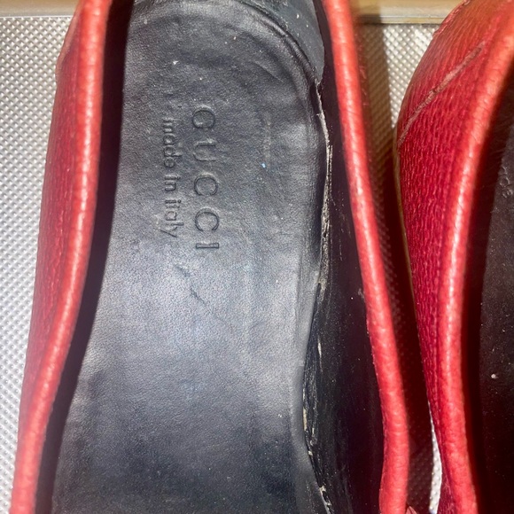 Gucci loafer horsebit size 9 red vibram gum sole clean 10!10 send offer - Picture 5 of 13